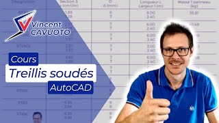 Cours treillis soudés AutoCAD [upl. by Nyrak]