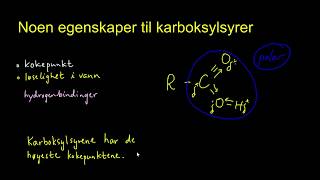 Karboksylsyrer  egenskaper [upl. by Nicol]
