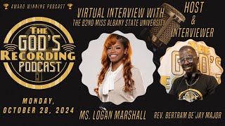 Virtual Interview with “The 82nd Miss Albany State University” Ms Logan Marshall [upl. by Sivehc]