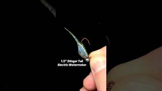 15quot Crappie Stinger Tail in our Electric Watermelon Color rigged on a size 8 jighead [upl. by Nnylyt]