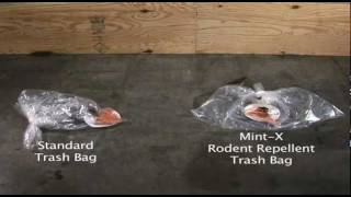 MintX Rodent Repellent Trash Bags Demonstration [upl. by Naujaj]