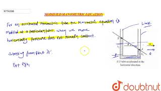 MODIFIED MANOMETRIC EQUATION [upl. by Annayd]