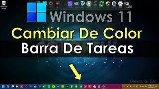 Cambiar color de la barra de tareas y borde de ventanas en Windows 11 [upl. by Nylarej]