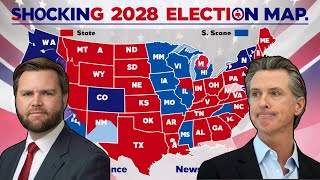 2028 US Election Map SHOCKING Early Data and Stunning Predictions [upl. by Nyliak]