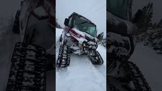 Can am side by side tracks deep snow fun atv canada snow offroad [upl. by Fiora]