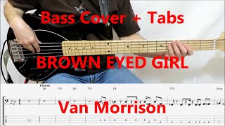 Van Morrison  Brown Eyed Girl BASS COVER TABS preview [upl. by Colier]