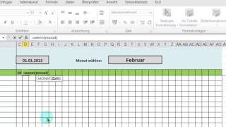 gut EXCEL Monatsübersicht aus JahresDienstplan ausgeben per WVerweis voll [upl. by Merril808]