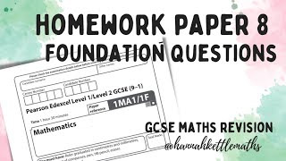 Half Past Paper  Week 8  Foundation Edexcel GCSE Maths  Maths Revision [upl. by Thomasin332]