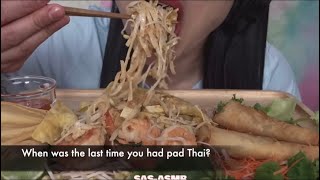 SAS ASMR BITES ONLY SHRIMP PAD THAI ASMR [upl. by Siloum]