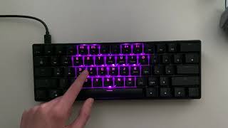 gk61 red optical switch unboxing  rgb and soundtest [upl. by Drye]