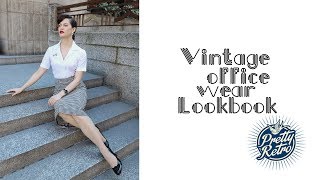 Vintage Office Wear Lookbook Affordable⎟VINTAGE TIPS amp TRICKS [upl. by Rebba275]