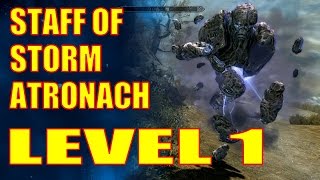 Skyrim Legendary  Level 1 SPECIAL OP The Staff of Storm Atronach [upl. by Ayadahs]