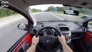 Citroën C1 10 2012 on German Autobahn  POV Top Speed Drive [upl. by Quinn]