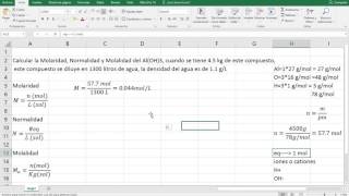 Molaridad Normalidad Molalidad [upl. by Aelber987]