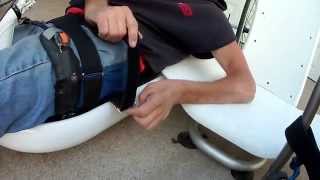 Transfer from wheelchair to RX handcycle using a Invacare lift seat unassisted [upl. by Herries]