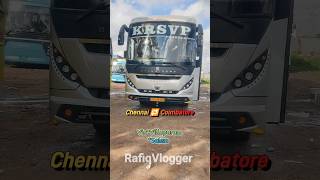 Chennai 🔁 Coimbatore 💖 KRSVP Travels AC Seater Cum Sleeper Bus 🚌🚀 BSVI 🚀 mass overtake 🔥shorts [upl. by Moritz992]