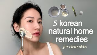 How to get clear skin without spending money 💸 5 Korean diys [upl. by Namso]