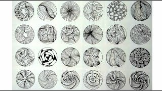 24 ZENTANGLE PATTERNS  Part 2 [upl. by Ylrac]