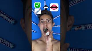 Misturei coca e mentos na boca😱 shorts challenge [upl. by Arondell]