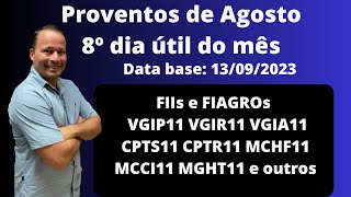 DI News Proventos do 8º Dia útil VGIP11 VGIR11 VGIA11 CPTS11 CPTR11 MCHF11 MCCI11 MGHT11 e outros [upl. by Conah269]