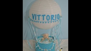 Tutorial mongolfiera di pannolini  Hot Air Balloon Diaper Cake [upl. by Wiersma972]