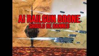 New Railgun AI Drones Are Devastating  Space Engineers [upl. by Bravin]