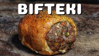 GRILLED GREEK STYLE BIFTEKI MEATLOAF ROLL RECIPE  0815BBQ  International [upl. by Hartill]