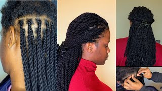 🔥How to do YARN TWISTS on SHORT NATURAL HAIR for Beginners  Step by Step Tutorial [upl. by Waylen]