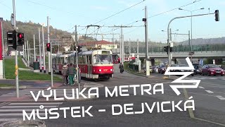 Výluka metra Můstek  Dejvická  REPORTÁŽ [upl. by Hoxie]