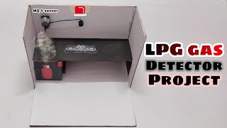 LPG gas detector project  Best sefty for kitchen Using MQ 6 sensor  LPG gas [upl. by Nanete]