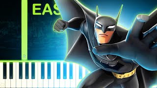 BEWARE THE BATMAN THEME  EASY Piano Tutorial [upl. by Haidadej]