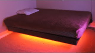 como hacer cama flotante con LEDs [upl. by Lua723]