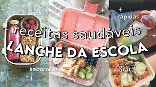 O QUE LEVAR DE LANCHE PARA A ESCOLA  10 RECEITAS fáceis e rápidas para LEVAR PARA O COLÉGIO [upl. by Syd595]