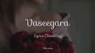 Vaseegara song  Lyrics  English Translation  Minnale  Harris Jayaraj [upl. by Hars242]