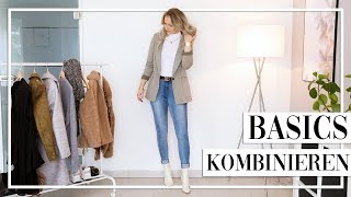 Outfits zusammenstellen mit BASICS So kombiniere ich meine Kleidung im Alltag  TheBeauty2go [upl. by Inittirb]