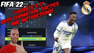 UPDATE 20 FIFA 22  BEST REAL MADRID Formation Tactics and Instructions [upl. by Abra]