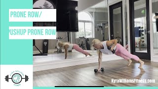 How to do Prone Rows and Pushup Prone Rows  Kyra Williams Fitness Favorite Shoulder Exercises [upl. by Asusej193]