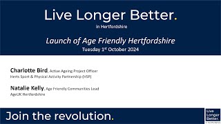 Empowering Hertfordshire Residents to Live Longer Better [upl. by Cheatham279]