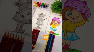 Pencil vs Pencil Colour which colour is best❓ shorts trending short colour art drawing love [upl. by Alastair]