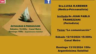 Promo Actualidad Y Psicoanálisis 1213 10 2024 [upl. by Aicercul]