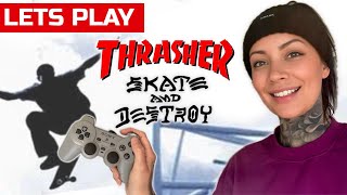 The Hardest Skateboarding Game of all Time Thrasher skate amp Destroy  Playstation 1 [upl. by Barstow440]