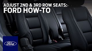 Adjusting 2nd and 3rd Row Seats  Ford HowTo  Ford [upl. by Omarr]