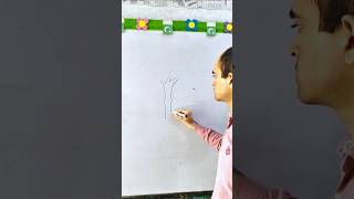 Realistic Tree 🌳 Drawing Step By Step Tutorial [upl. by Ela]