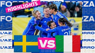 Highlights SveziaItalia 11  Femminile  UEFA Women’s Nations League [upl. by Eleazar937]