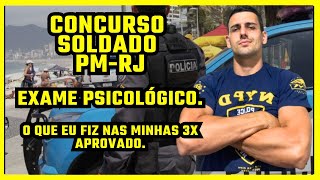 CONCURSO PMRJ EXAME PSICOLÓGICO COMO FUI APROVADO 3X NESSA ETAPA EM OUTROS CONCURSOS [upl. by Hallvard]