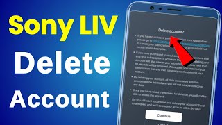 Sony LIV Account Delete Permanently 2024 [upl. by Leitman]