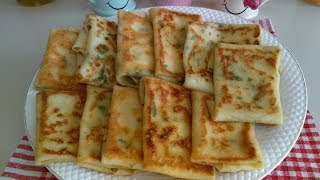 KAHVALTI ve ÇAY SAATLERİNİZ İçin ŞAHANE BİR KREP BÖREK TARİFİ [upl. by Ellett]