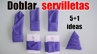 Como DOBLAR SERVILLETAS de TELA para meter CUBIERTOS 🍴 y decorar la mesa 😊 Método del bolsillito [upl. by Eyssej]