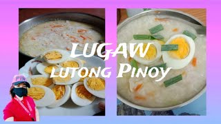 LUGAW RECIPE  Lutong pinoy BY ATE VHENZ [upl. by Novihs]