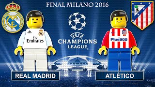 Champions League Final 2016 • Real Madrid vs Atletico Madrid • goal highlights Lego Football film [upl. by Nirrek]